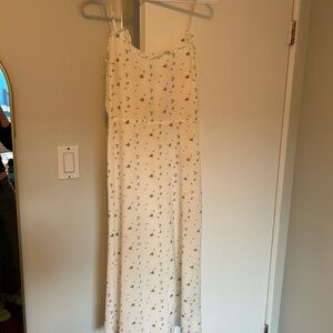 Wilfred Cream Floral Maxi Dress